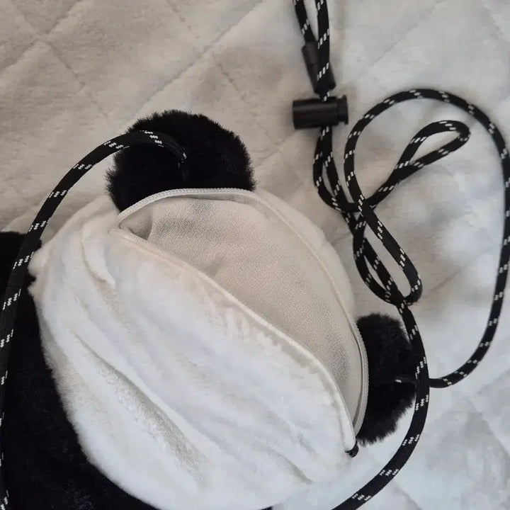 [BUNJANG] Everland Panda Plush Bag & Headband Bundle Set / 에버랜드 판다 인형 가방 & 머리띠 세트