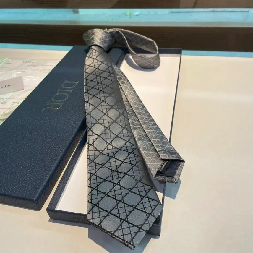 [BUNJANG] Dior Silk Cross Check Tie / 디올 넥타이