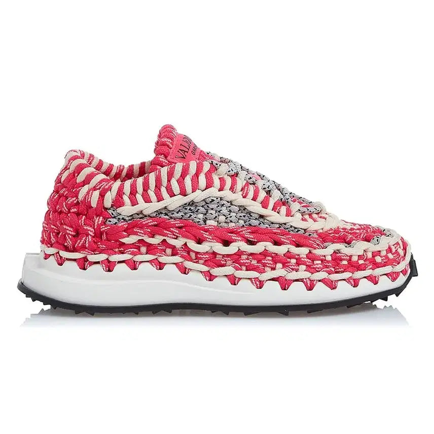 [BUNJANG] Valentino Garavani Crochet Sneakers Pink 36.5 / 발렌티노 가라바니 여성 크로쉐 스니커즈 핑크 36.5
