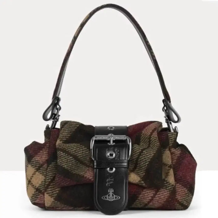 [BUNJANG] Vivienne Westwood Hazel Treasure Light Check Shoulder Bag / 비비안웨스트우드 헤이즐 트레저 라이트 체크 숄더백