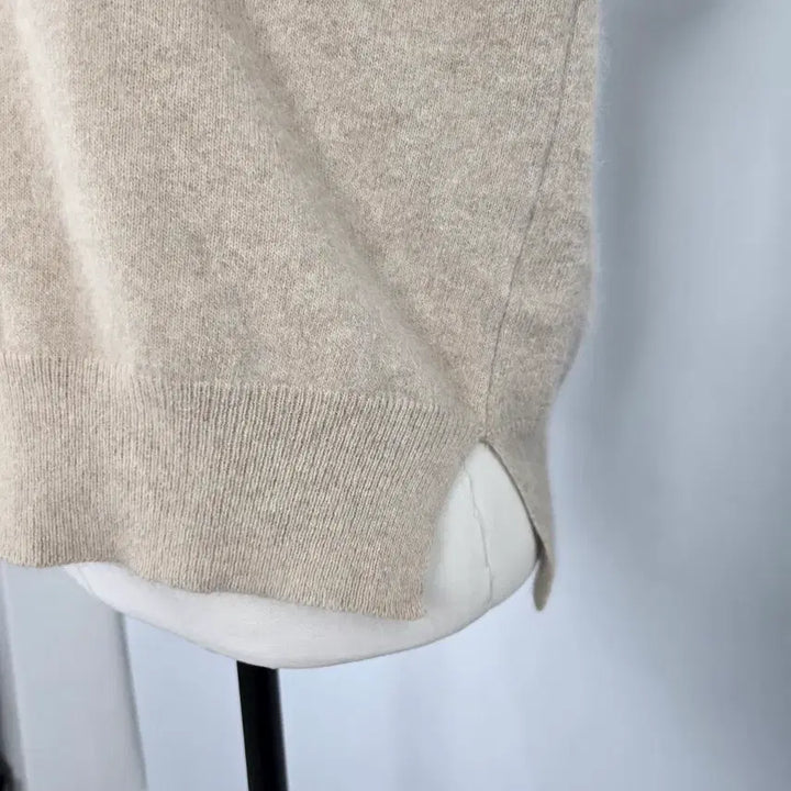 [BUNJANG] The Toadwool Raccoon Blending V-Neck Knit Vest Beige / 0093.더 토드울 라쿤블랜딩 브이넥 니트 베스트 베이지