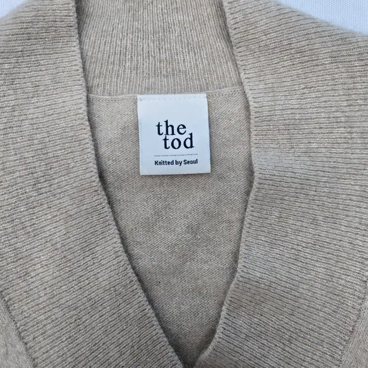 [BUNJANG] The Toadwool Raccoon Blending V-Neck Knit Vest Beige / 0093.더 토드울 라쿤블랜딩 브이넥 니트 베스트 베이지