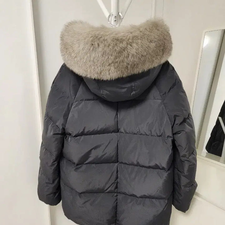 [BUNJANG] G-Cut Fox Fur Goose Down Padded Jumper / 지컷 폭스퍼 구스 패딩 점퍼