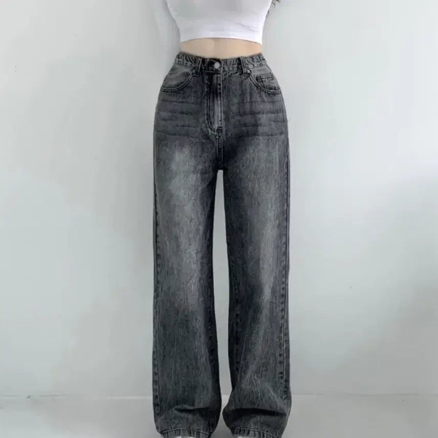 [BUNJANG] N/A Wide Fit Black Jeans / 와이드핏 흑청바지