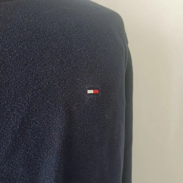 [BUNJANG] Tommy Hilfiger Essential Cotton Crew Neck Knit (Navy) / [XL/105-110] 타미 힐피거 에센셜 코튼 크루넥 니트 (네이비)