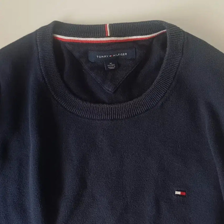 [BUNJANG] Tommy Hilfiger Essential Cotton Crew Neck Knit (Navy) / [XL/105-110] 타미 힐피거 에센셜 코튼 크루넥 니트 (네이비)