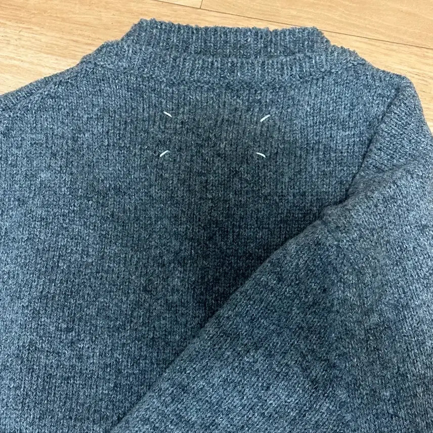 [BUNJANG] Maison Margiela Back Stitch Knit Sweater Gray L / 마르지엘라 백 스트치 니트 미드움 그레이 L