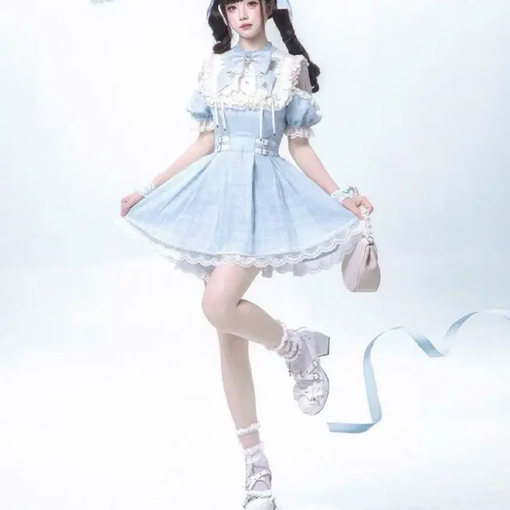 [BUNJANG] Off-Shoulder Dress and Shorts Two-Piece Set / 지뢰계 오프숄 원피스+반바지 투피스(3컬러)