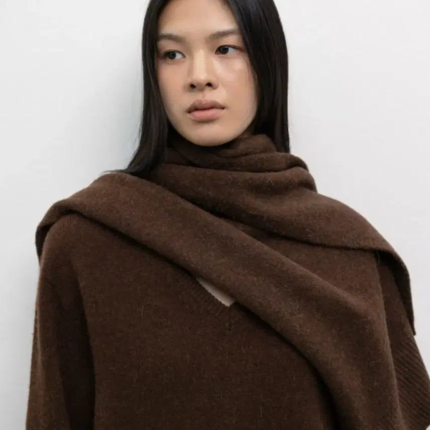 [BUNJANG] LE17SEPTEMBRE Alpaca Muffler Brown / [1회실착] 르917 LE17SEPTEMBRE 알파카 머플러 브라운