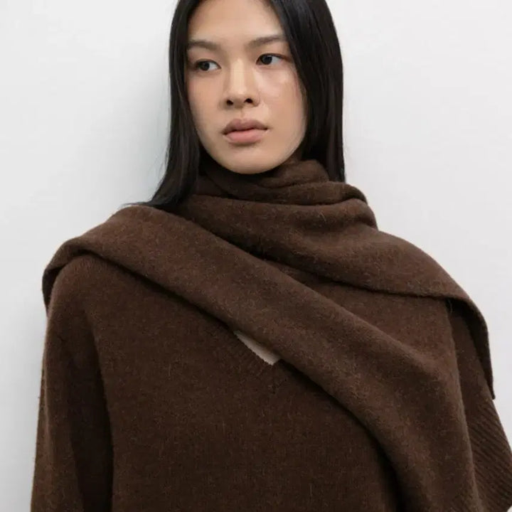 [BUNJANG] LE17SEPTEMBRE Alpaca Muffler Brown / [1회실착] 르917 LE17SEPTEMBRE 알파카 머플러 브라운