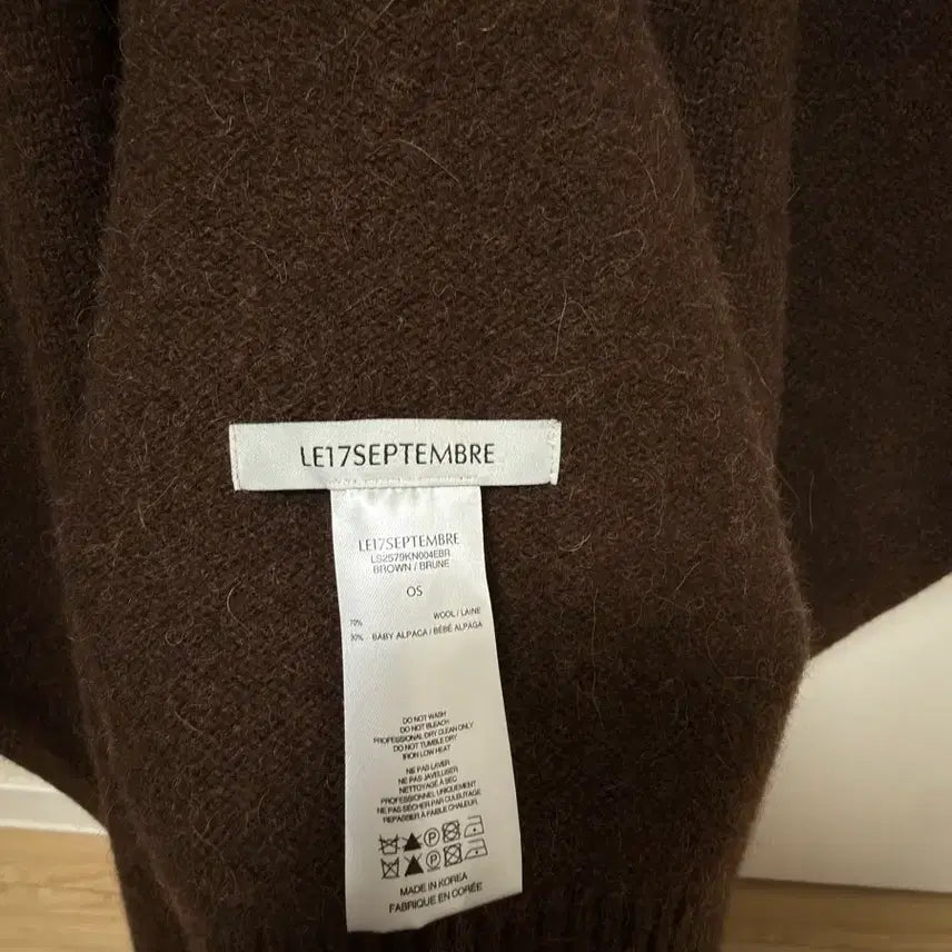 [BUNJANG] LE17SEPTEMBRE Alpaca Muffler Brown / [1회실착] 르917 LE17SEPTEMBRE 알파카 머플러 브라운