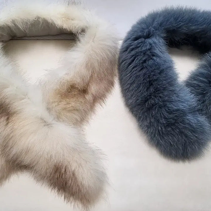 [BUNJANG] Fox Fur Scarf Bundle / 여우 털 목도리 2종 일괄