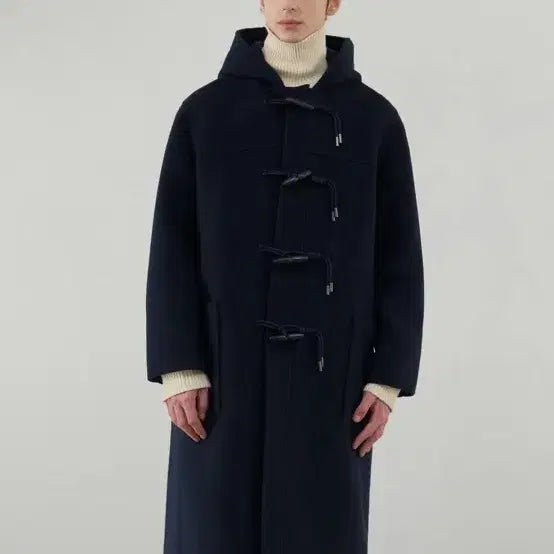 [BUNJANG] Drawfit Saint Oversized Duffle Coat (Navy, L) / 드로우핏 세인트 오버핏 더플코트 (네이비 L)