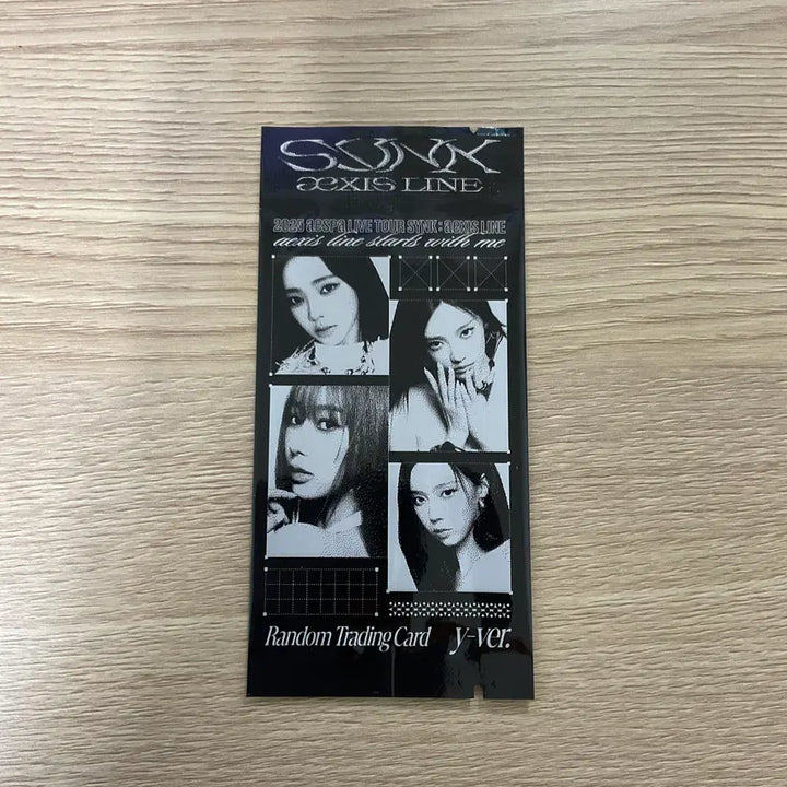 [SOLD OUT] 에스파 싱크 엑시스 라인 트레카 포카 포토카드 Y버전 블랙 미개봉