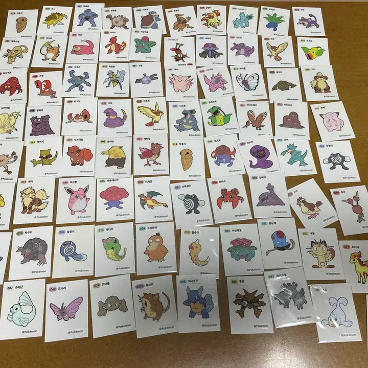 [BUNJANG] Pokemon Tteokbokki Stickers 1st & 2nd Gen / 포켓몬 띠부씰 3,4자리 1,2세대