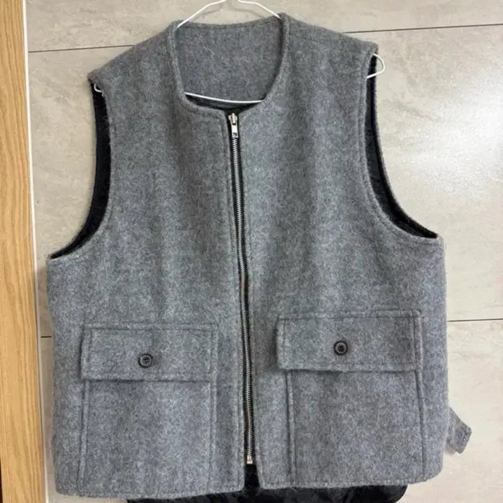 [BUNJANG] Designer Quilted Vest / 거의 새상품 따뜻한 모 퀼팅 디자이너 베스트 조끼 (556677 사이즈)