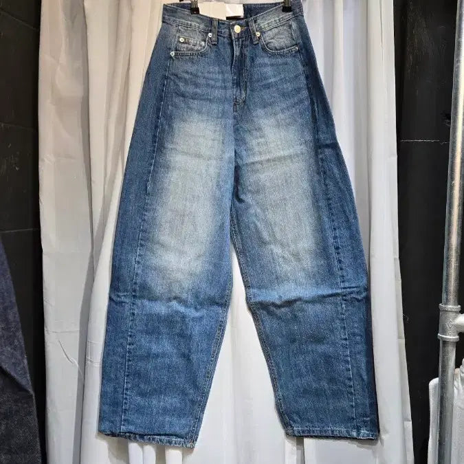 [BUNJANG] Wide Denim Pants / S싸이즈 630 옆선 포인트 와이드 데님