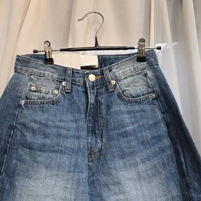 [BUNJANG] Wide Denim Pants / S싸이즈 630 옆선 포인트 와이드 데님