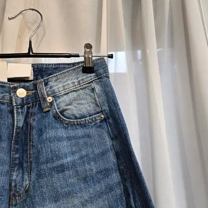 [BUNJANG] Wide Denim Pants / S싸이즈 630 옆선 포인트 와이드 데님