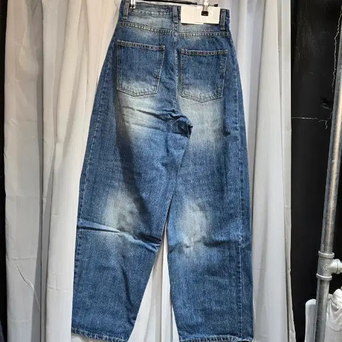 [BUNJANG] Wide Denim Pants / S싸이즈 630 옆선 포인트 와이드 데님