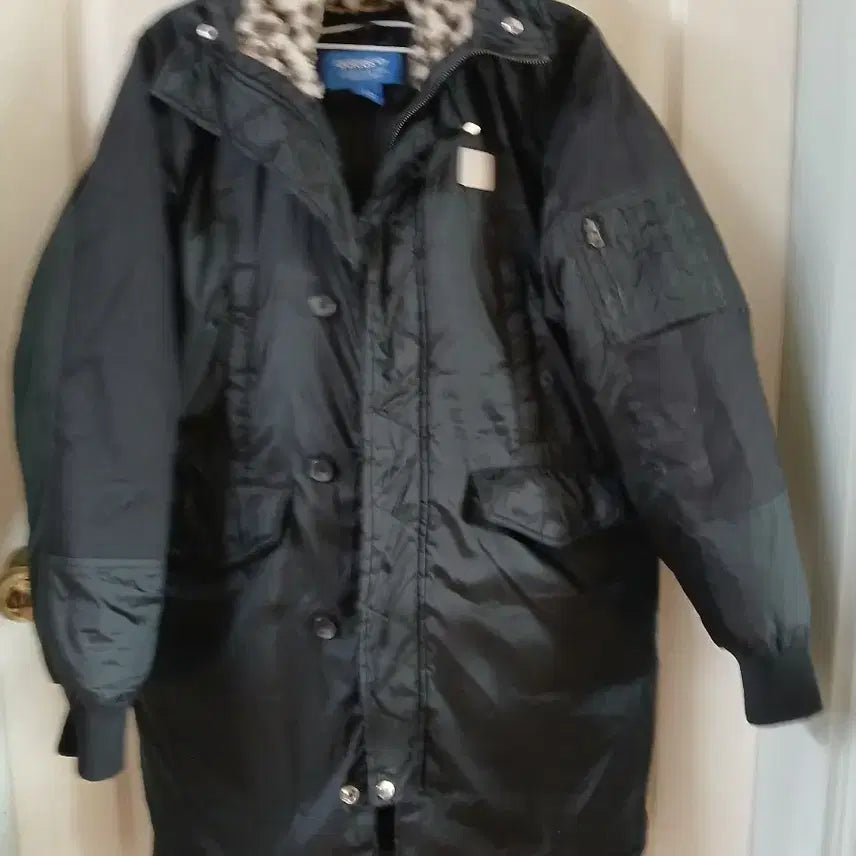 [BUNJANG] Adidas Black Long Down Padded Jacket / 아디다스 블랙 롱 패딩 오리털점퍼