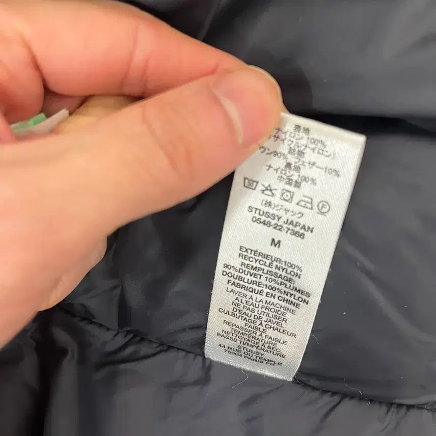 [BUNJANG] Stussy Recycled Nylon Down Puffer Vintage Black Jacket / [M] 스투시 리사이클 나일론 다운 퍼퍼 빈티지 블랙