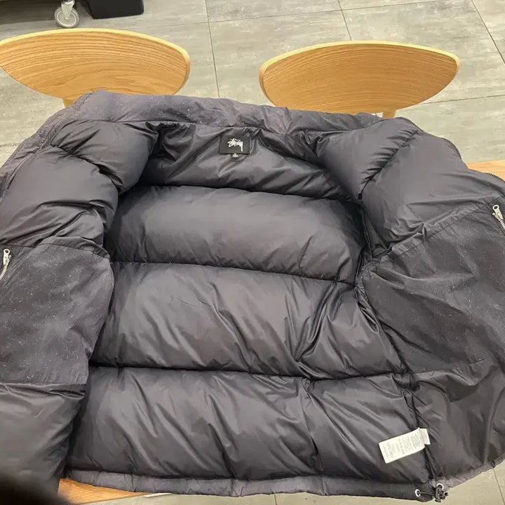 [BUNJANG] Stussy Recycled Nylon Down Puffer Vintage Black Jacket / [M] 스투시 리사이클 나일론 다운 퍼퍼 빈티지 블랙