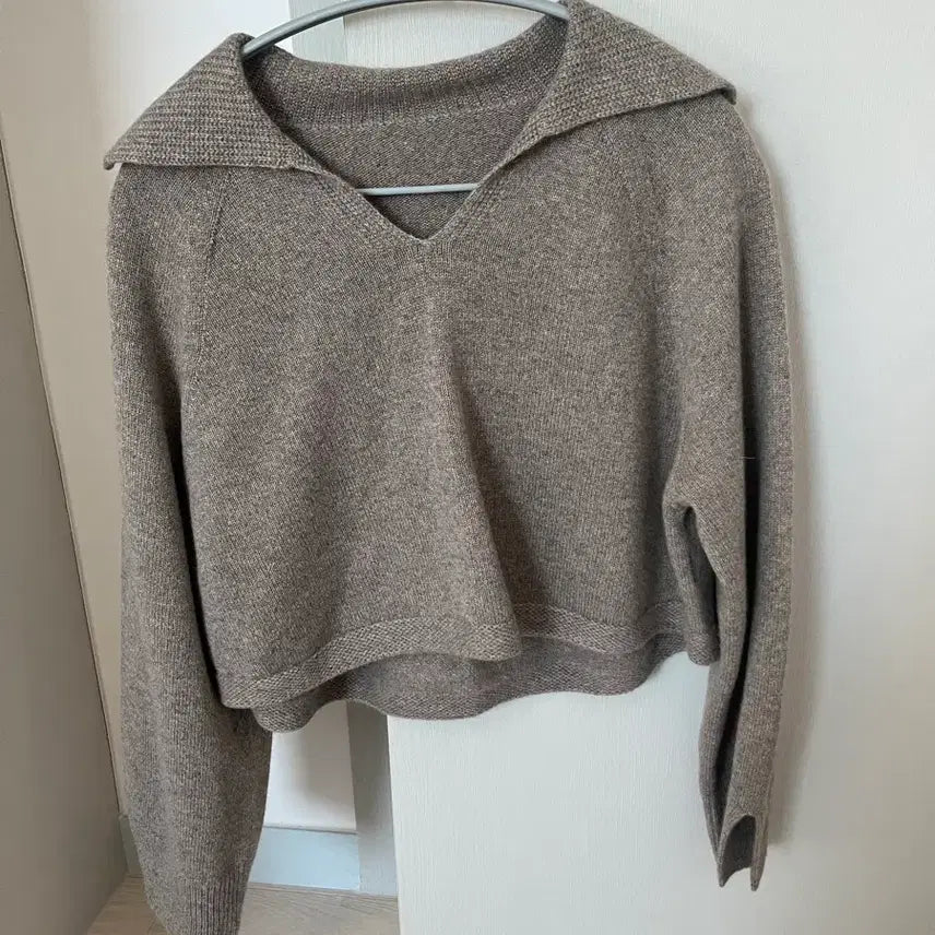 [BUNJANG] Time 100% Cashmere Raglan Collar Knit (Size 55) / 타임 100%캐시미어 나그랑 카라 니트(55)