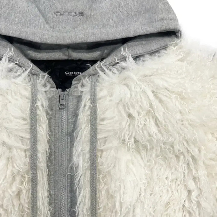 [SOLD OUT] [택있는새상품] ODOR 오도어 크러스티 후드 퍼 자켓 크림 바닐라