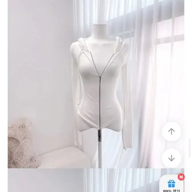 [BUNJANG] Your Roses Hoodie Gray/White / 유어로즈 자체제작 후드집업 그레이/화이트