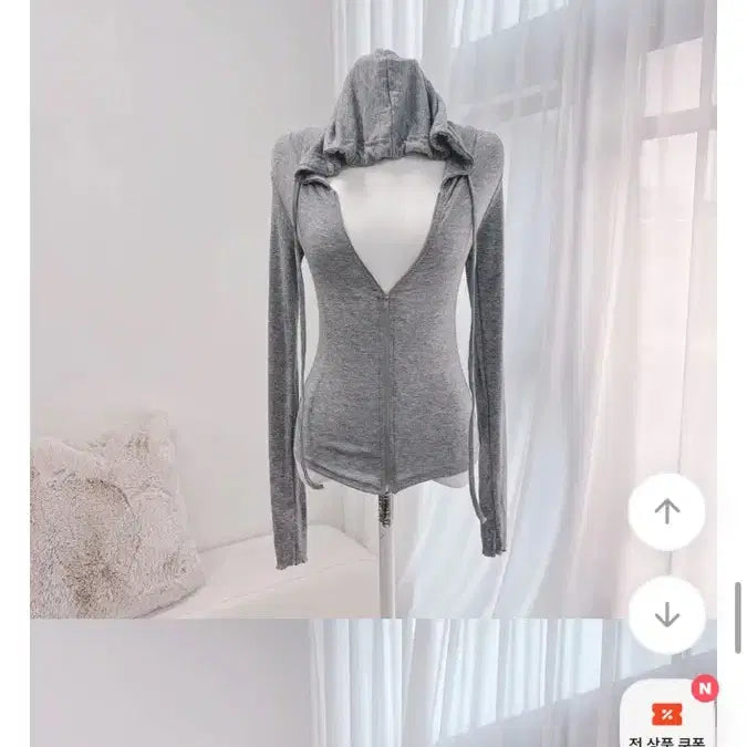 [BUNJANG] Your Roses Hoodie Gray/White / 유어로즈 자체제작 후드집업 그레이/화이트