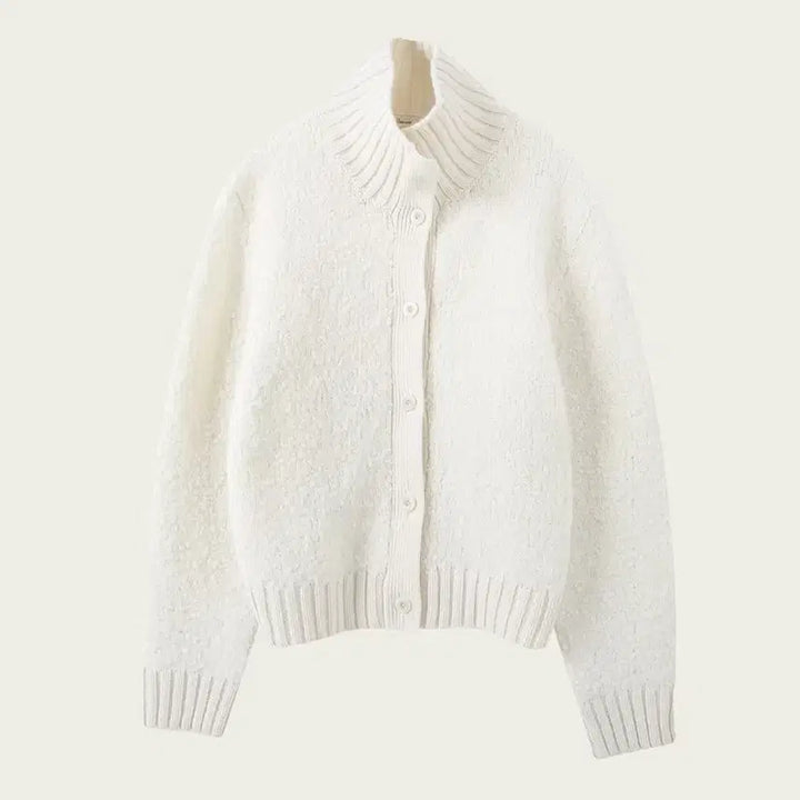 [BUNJANG] Ribbonbit Boucle Snow Cardigan / 리본빛 부클 스노우 가디건