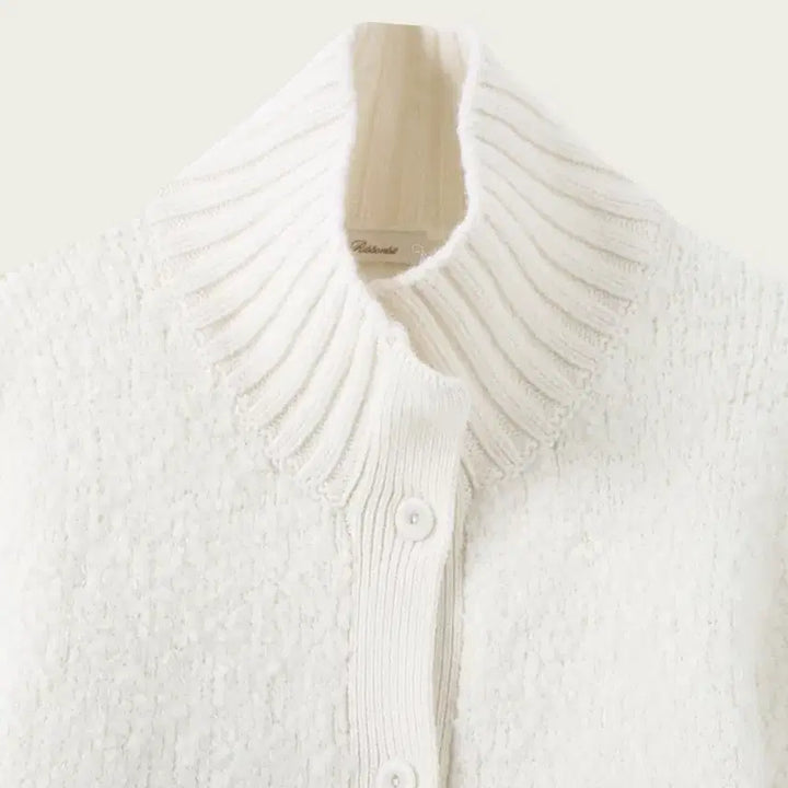 [BUNJANG] Ribbonbit Boucle Snow Cardigan / 리본빛 부클 스노우 가디건