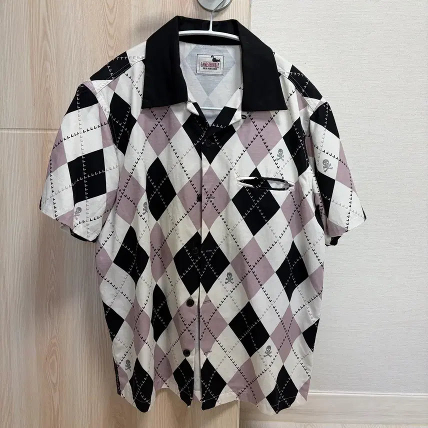 [BUNJANG] Gladhand Gangsterville Argyle Check Short Sleeve Shirt / 글래드핸드 갱스터빌 아가일 체크 반팔셔츠