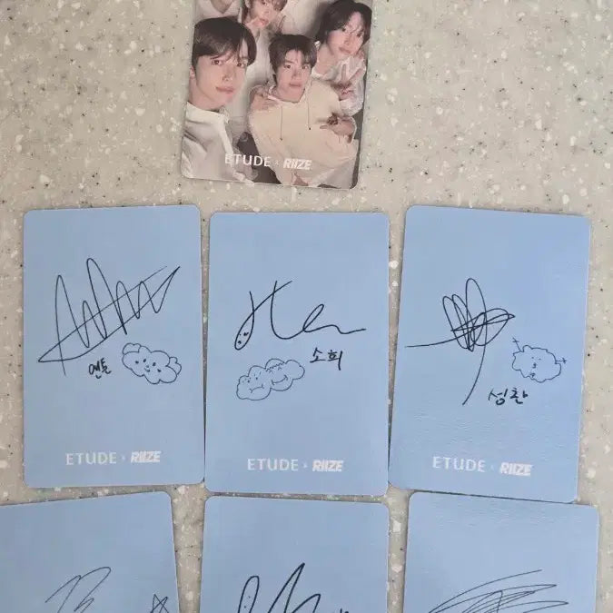 [BUNJANG] Etude X RIIZE Signed Photocard Set / 에뛰드X라이즈 친필 사인 포토카드