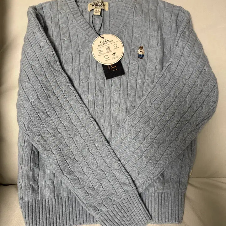 [BUNJANG] WHO.A.U Cable Knit Sweater / WHO.A.U 케이블 니트 스웨터 블루