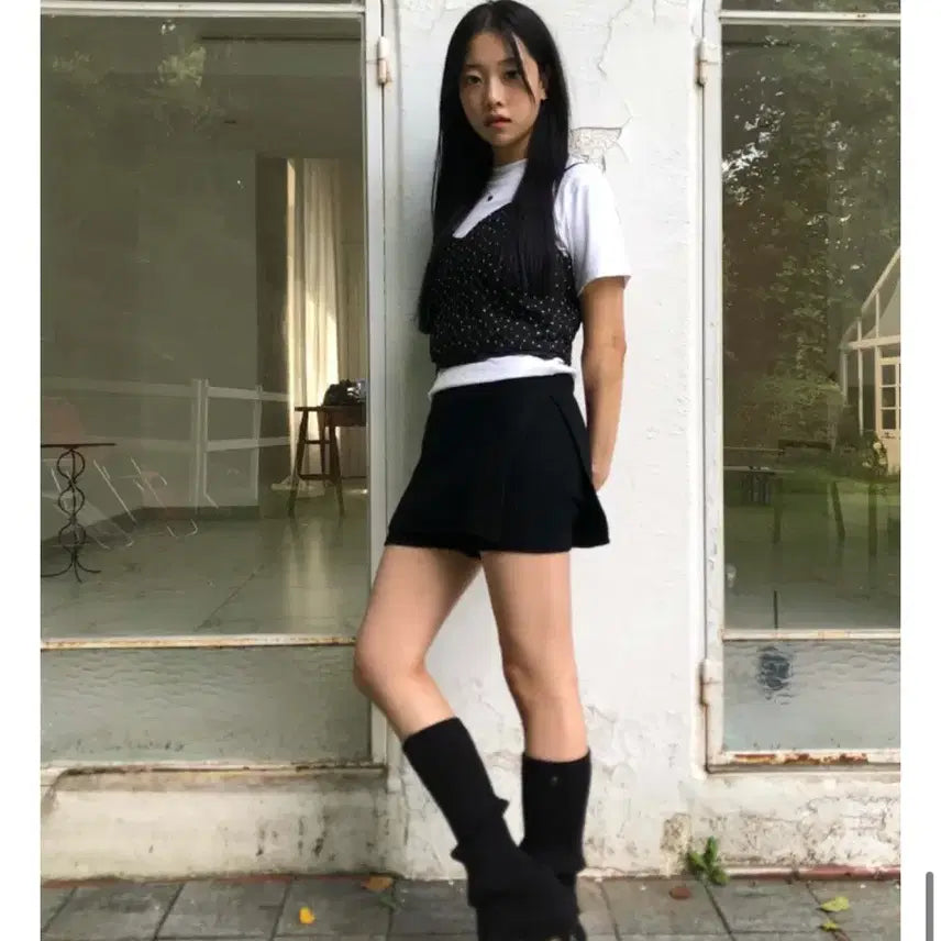 [BUNJANG] London Flat Wool Knit Wrap Skirt Pants / 특가! 정가8만원대 브리드 울 니트 랩 스커트 팬츠 도매택 #런던플랏