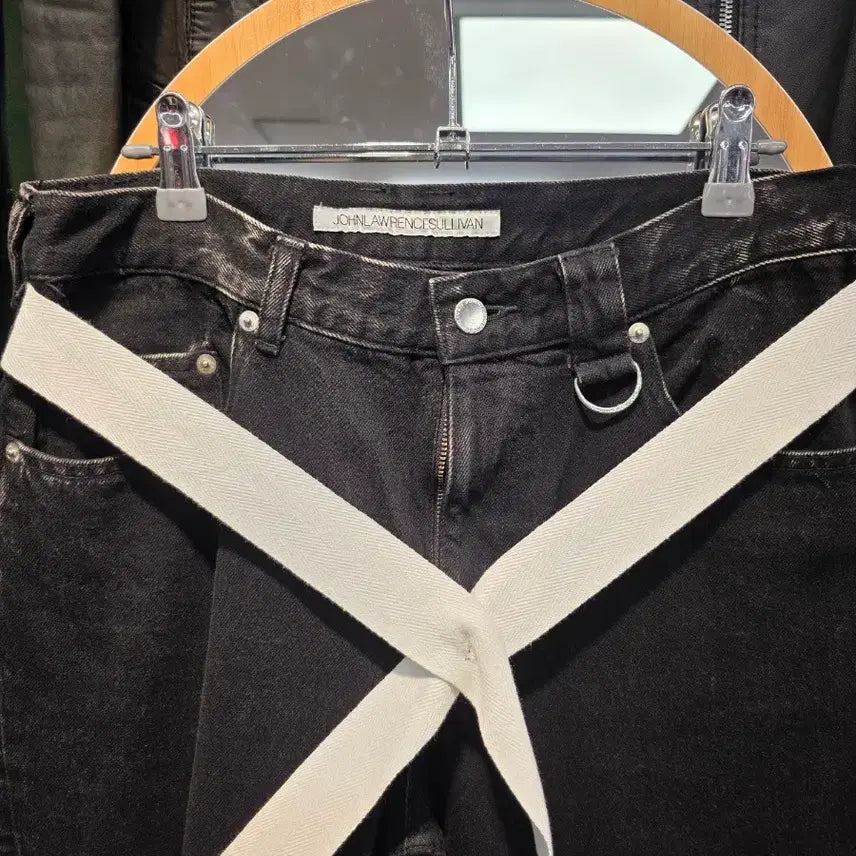 [SOLD OUT] [희귀] 존로렌스설리번 테이핑 와이드 데님 팬츠 (블랙)