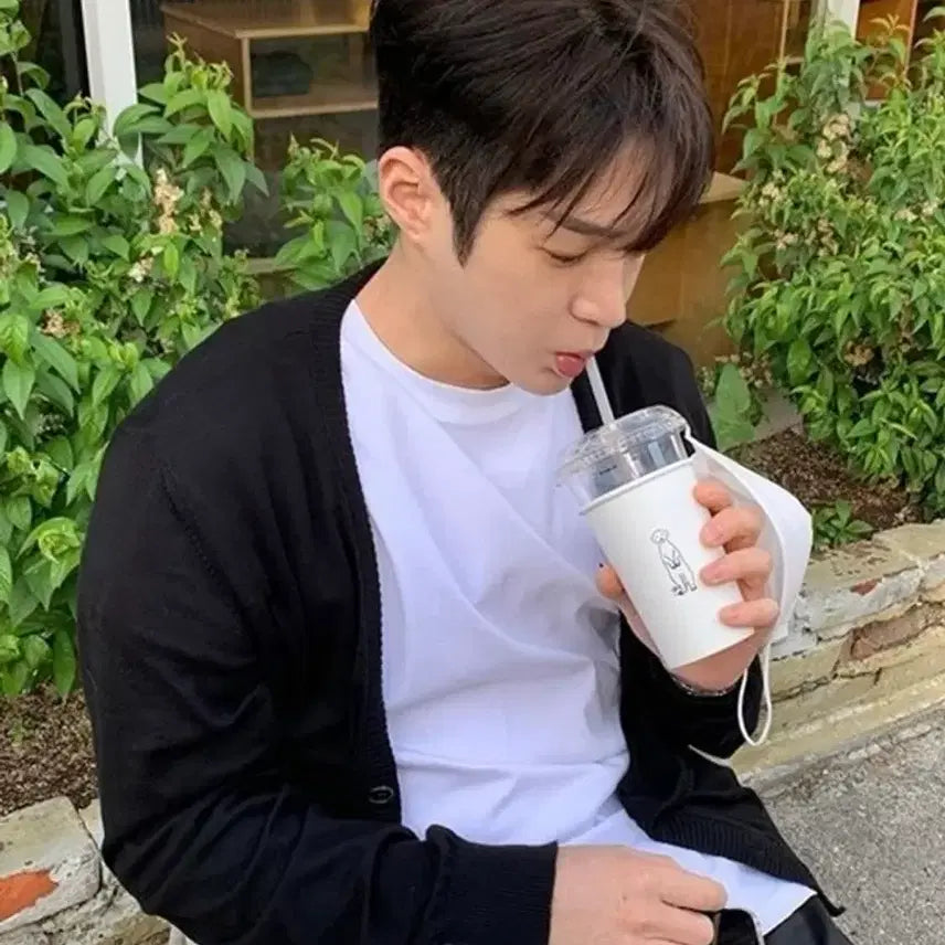 [BUNJANG] Maison Margiela Elbow Patch Cardigan / [50] 메종 마르지엘라 엘보우 엘보 패치 레더 가죽 맨투맨 스웻셔츠