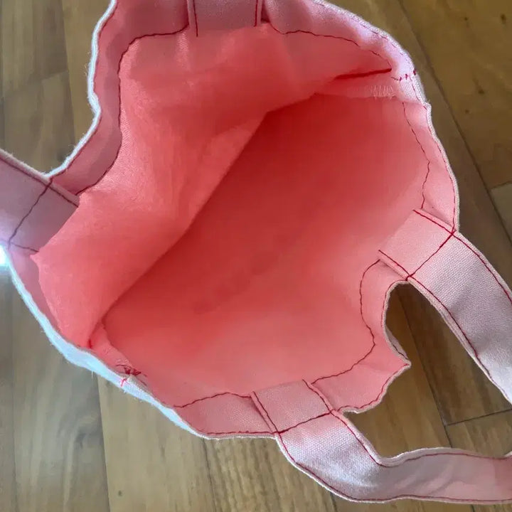 [BUNJANG] Merci Pink Tote Bag Canvas Eco Bag / 핑크 연분홍 메르시 가방 merci 토트백 캔버스 에코백