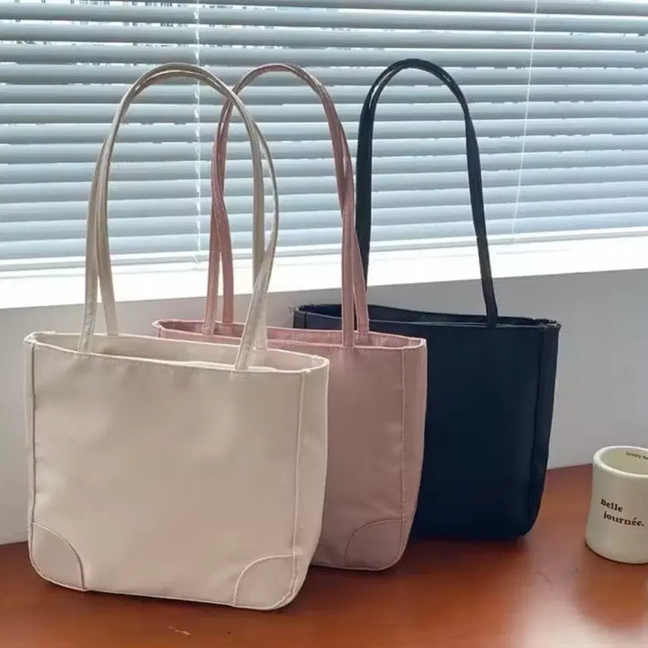 [BUNJANG] Ivory Pale Yellow Nylon Shoulder Bag / 아이보리 연노랑 숄더백 나일론