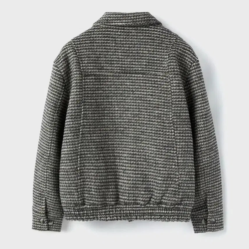 [BUNJANG] Unspecified Group Wool Collar Blouson Check Grey / 울 카라 블루종 체크 그레이 새상품