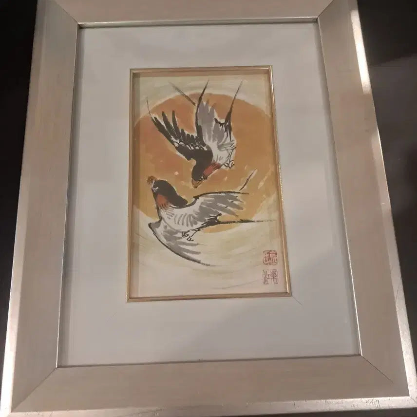 [BUNJANG] Oriental Painting Swallow Framed / 동양화 액자 그림 (제비)