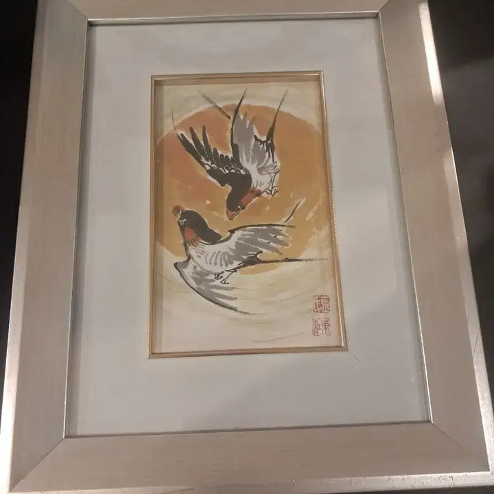 [BUNJANG] Oriental Painting Swallow Framed / 동양화 액자 그림 (제비)