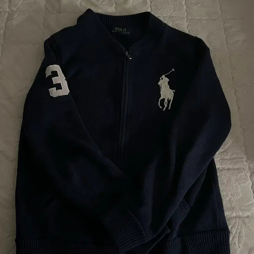 [BUNJANG] Polo Vintage Knit Zip-up / 폴로 빈티지 니트집업