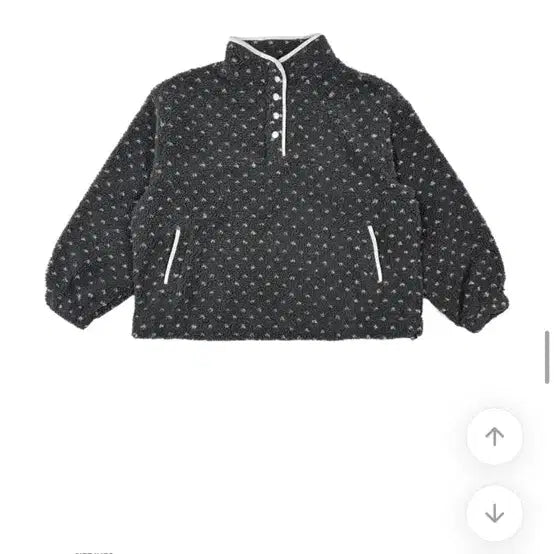 [BUNJANG] Dot Anorak Fleece Charcoal / 도트 아노락 후리스 차콜