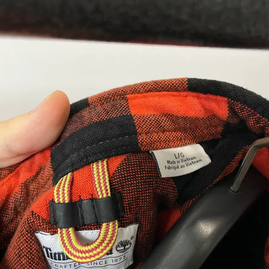 [BUNJANG] Timberland Buffalo Check Flannel Shirt / (L) 팀버랜드 레드 버팔로 체크 플란넬 셔츠