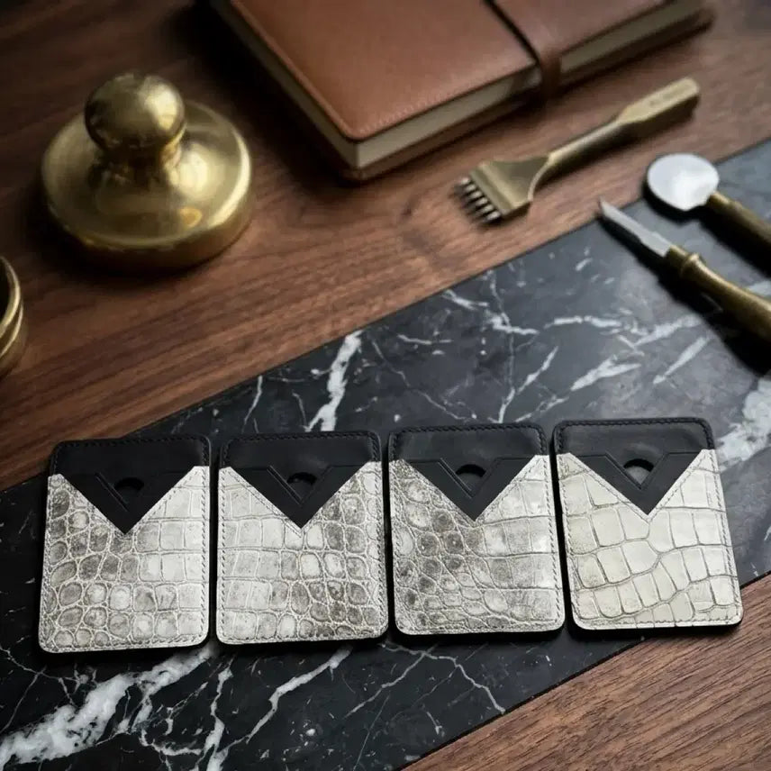 [BUNJANG] Maxeif Crocodile Leather Card Wallet / 이탈리아 히말라야 악어 가죽으로 만든 맥스이프 카드 지갑