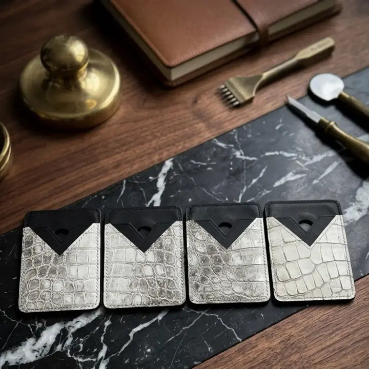 [BUNJANG] Maxeif Crocodile Leather Card Wallet / 이탈리아 히말라야 악어 가죽으로 만든 맥스이프 카드 지갑