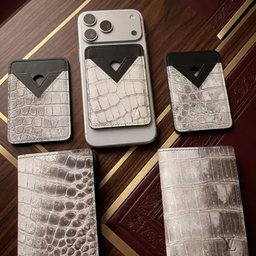 [BUNJANG] Maxeif Crocodile Leather Card Wallet / 이탈리아 히말라야 악어 가죽으로 만든 맥스이프 카드 지갑